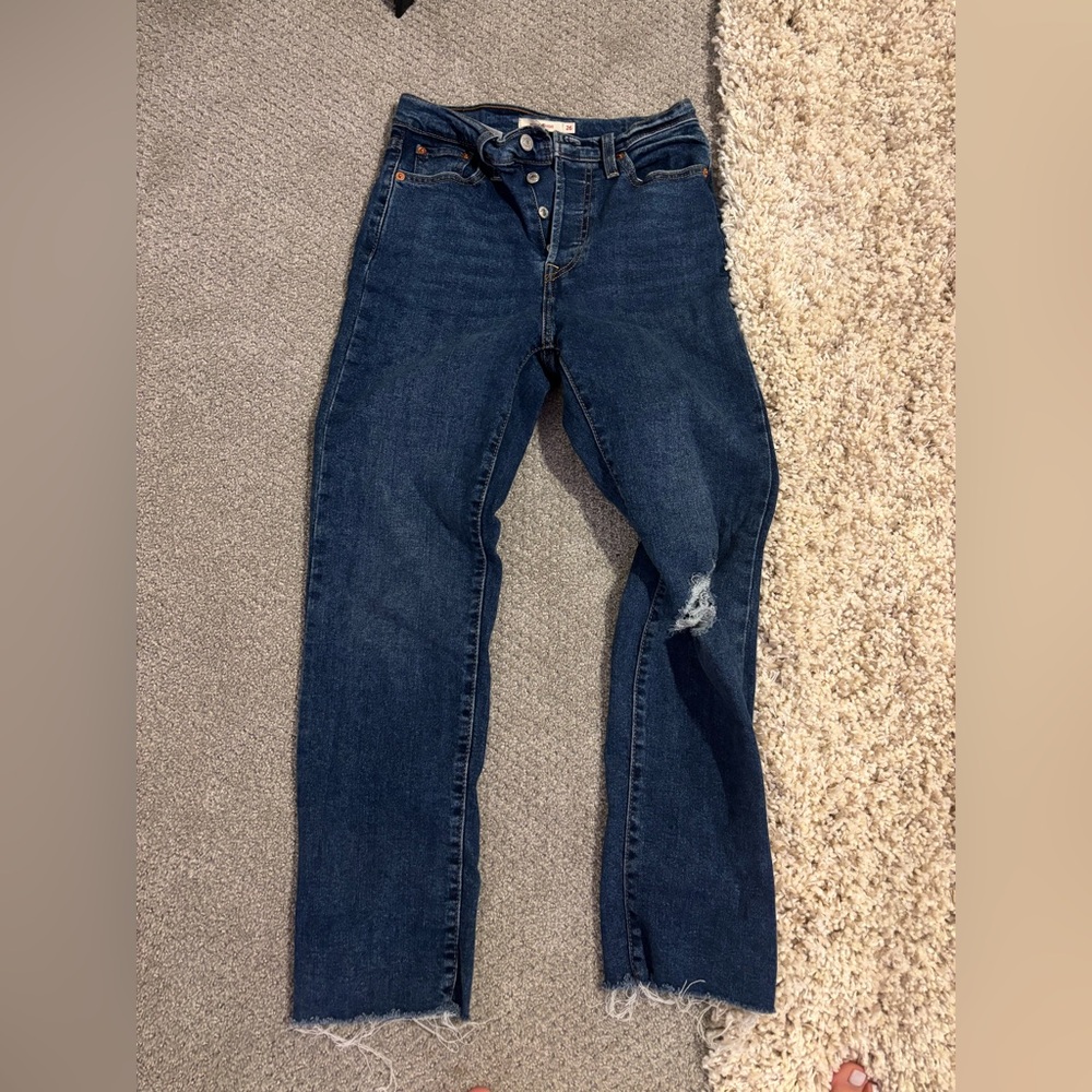 Signature by Levi Strauss Dark Blue Straight Leg Jeans
